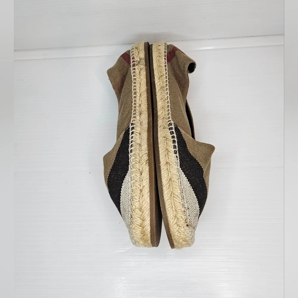 Burberry London Hodgeson Check Espadrille Shoes Size 38